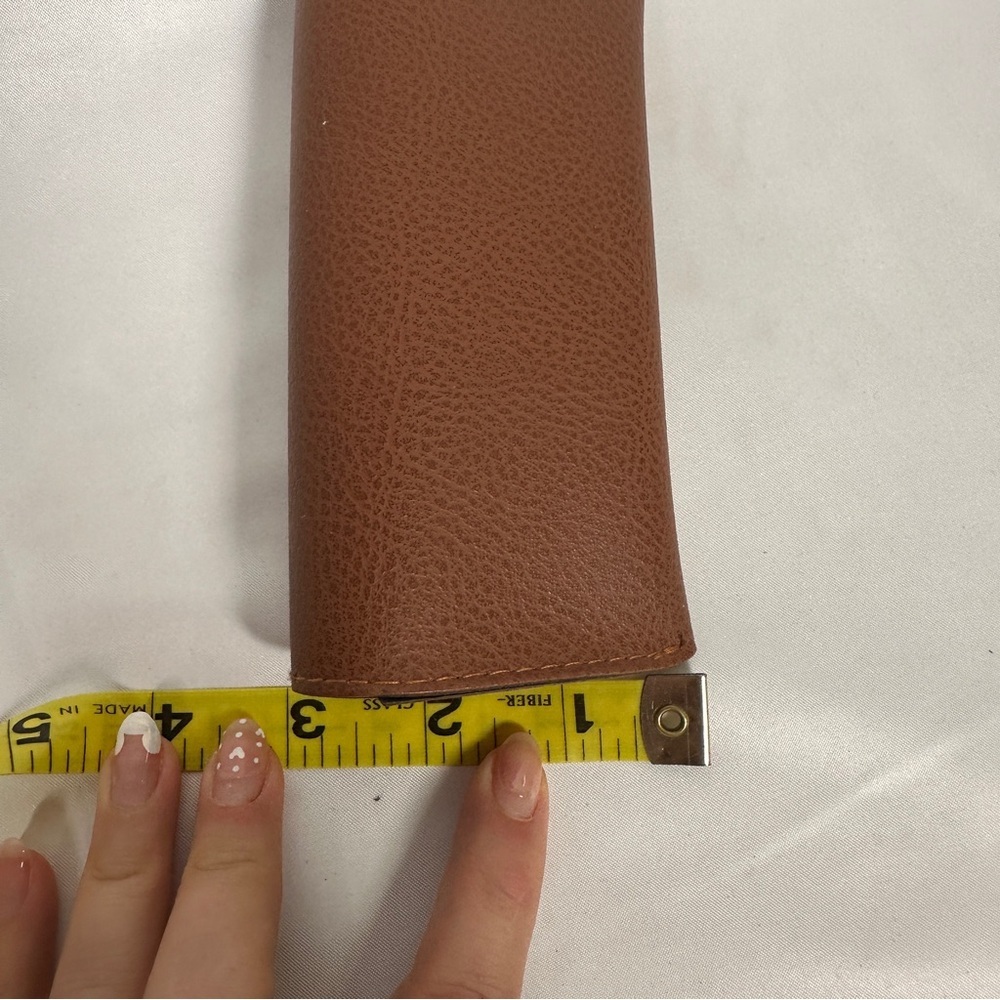 Ray-Ban Brown Faux Leather Sunglass Case Classic Pebbled Hard Shell Holder - Picture 7 of 9